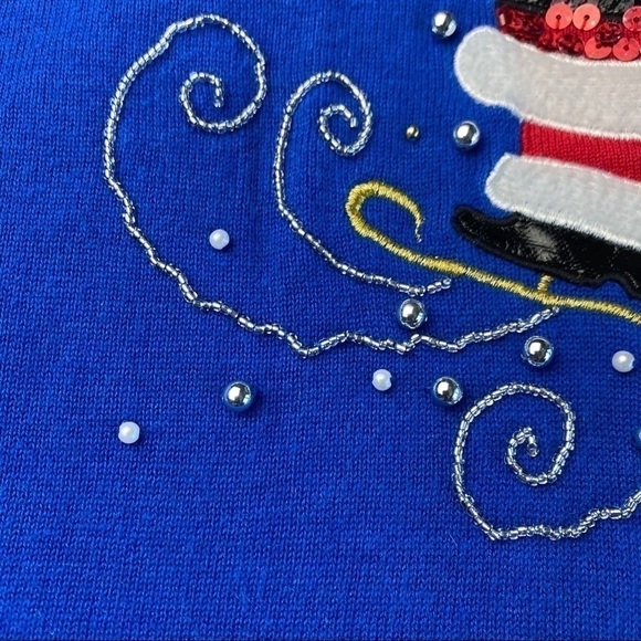 Santa Ugly/Cute Christmas V-Neck Sweater - Picture 7 of 16